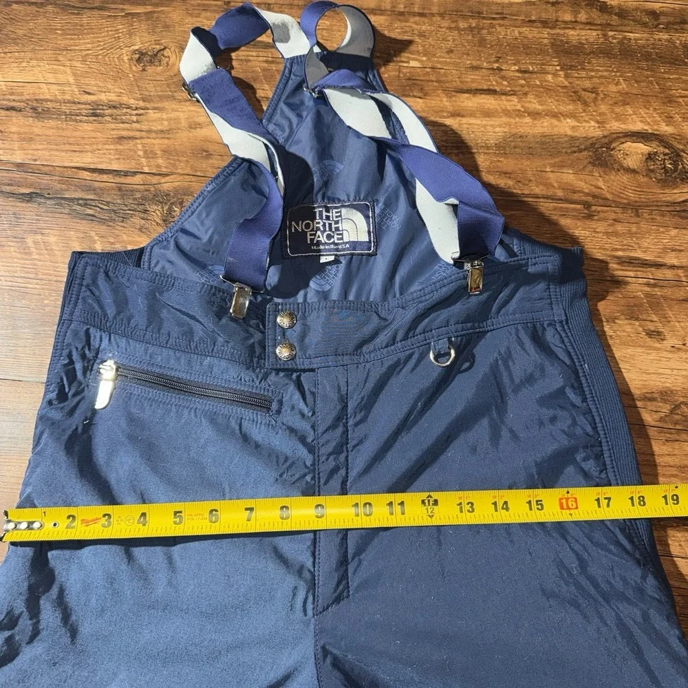 The North Face Blue Insulated Snow Bib Pants L Waist 34 Inseam 30 Ski